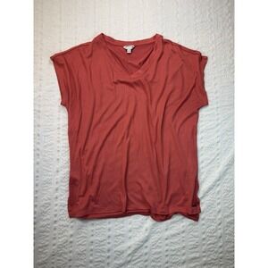 Orvis XL Coral V Neck Tee Relaxed Fit Stretch Soft Top